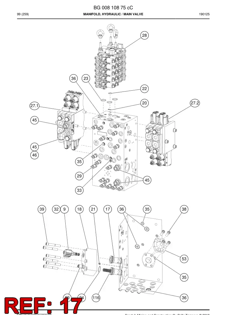 BG01179848a BG 011 798 48a Valve, Cartridge - Sandvik Technical Drawing