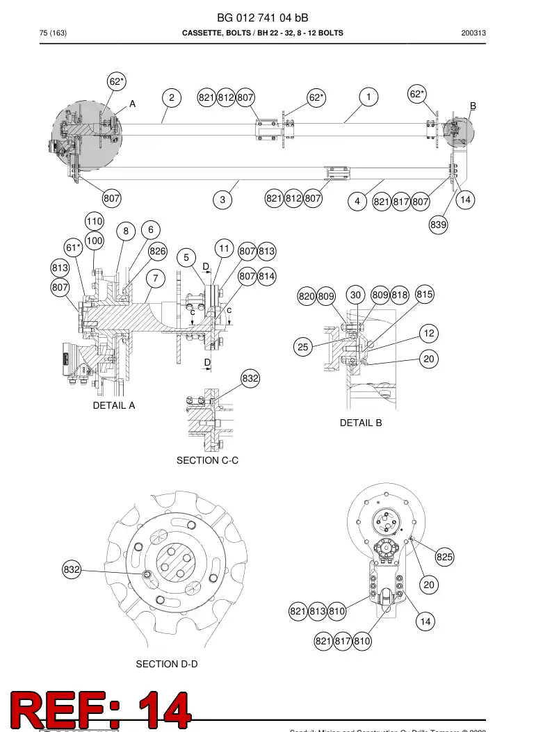 BG01180349a BG 011 803 49a Plate - Sandvik Technical Drawing