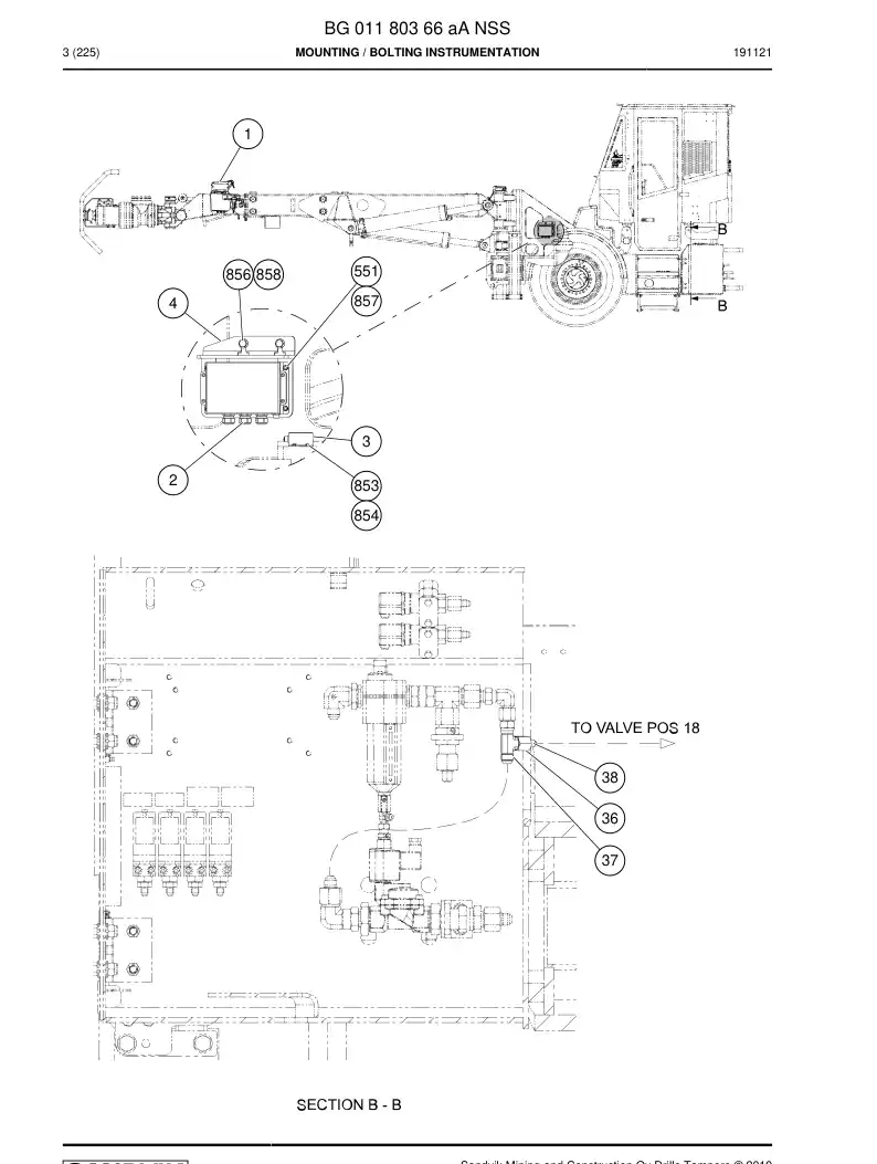 BG01180366a BG 011 803 66a Mounting - Sandvik Technical Drawing