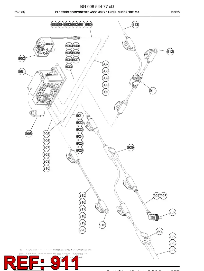BG01181350a BG 011 813 50a CABLE - Sandvik Technical Drawing