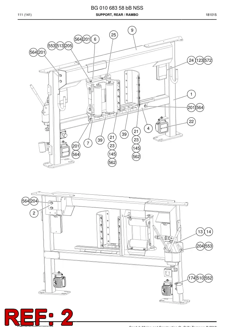 BG01182084a BG 011 820 84a Plate - Sandvik Technical Drawing