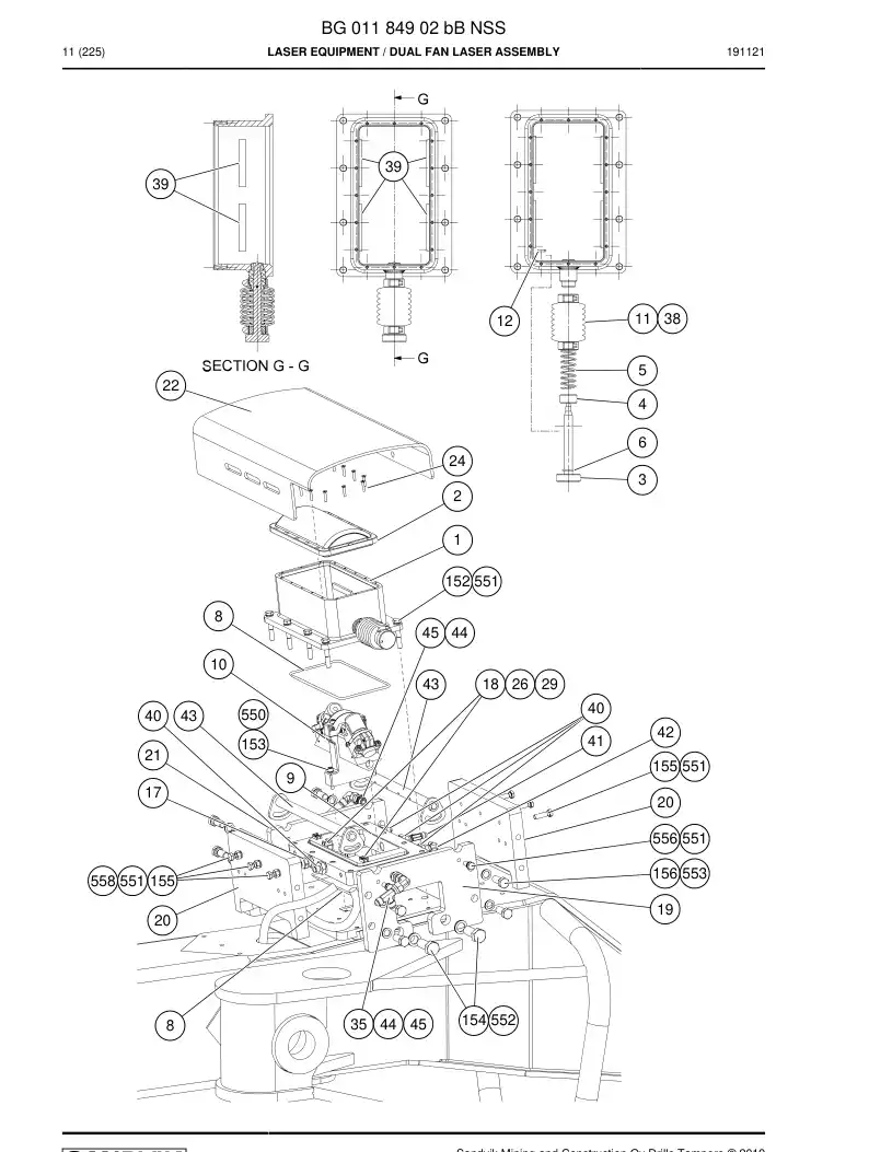 BG01184902b BG 011 849 02b Laser Equipment - Sandvik Technical Drawing