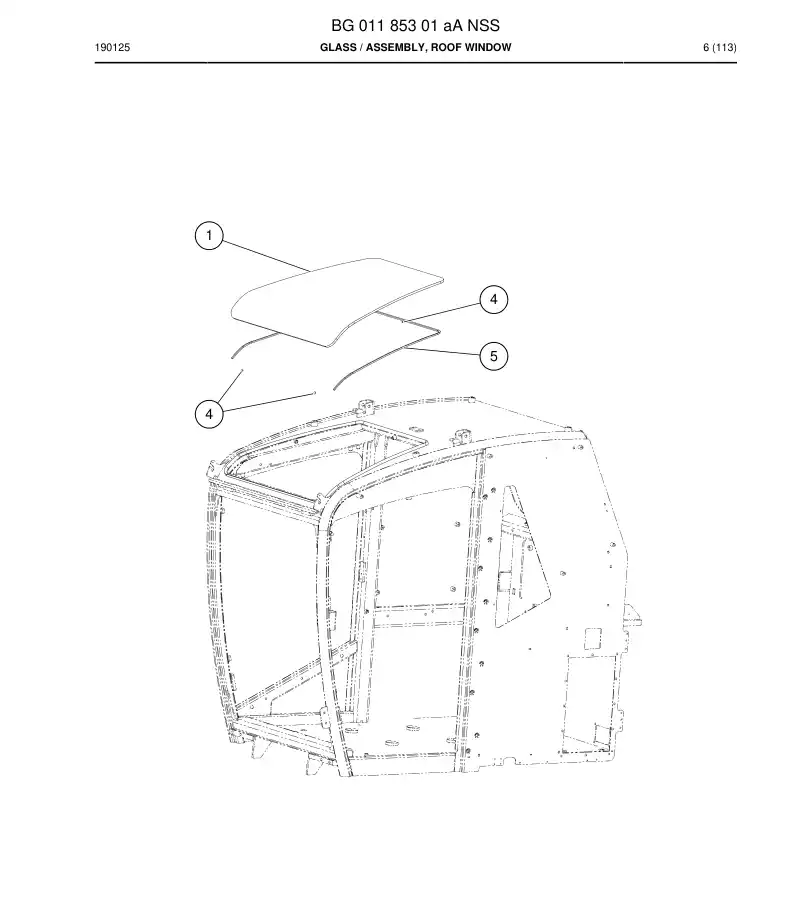 BG01185301a BG 011 853 01a Glass - Sandvik Technical Drawing