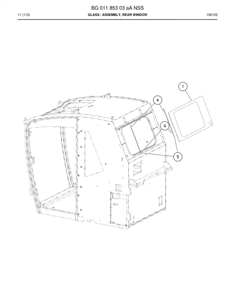 BG01185303a BG 011 853 03a Glass - Sandvik Technical Drawing