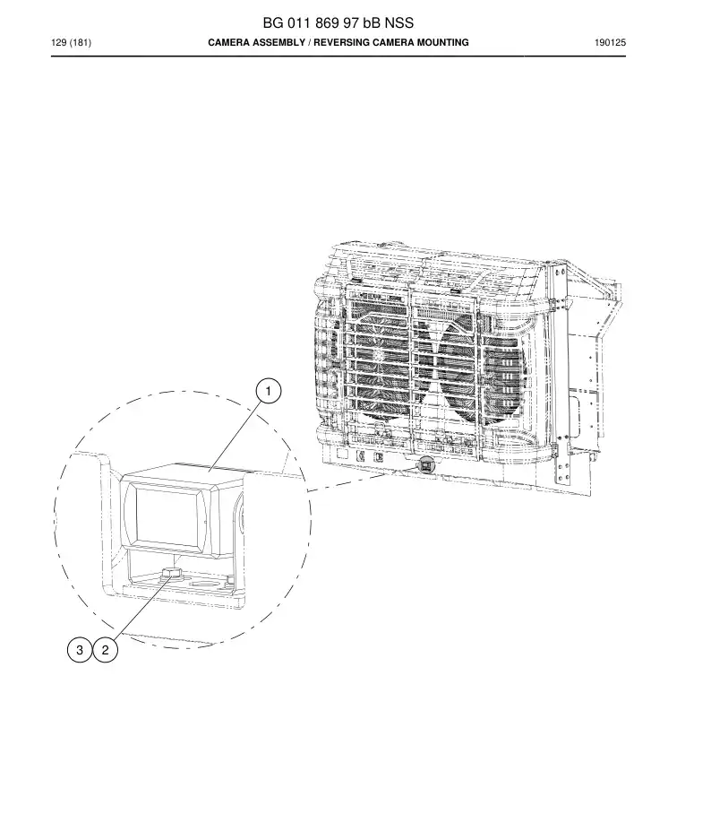 BG01186997b BG 011 869 97b Camera assembly - Sandvik Technical Drawing