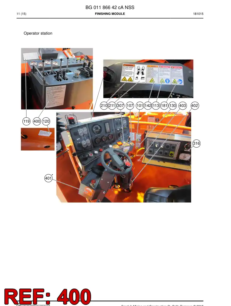 BG01189955a BG 011 899 55a Decal - Sandvik Technical Drawing
