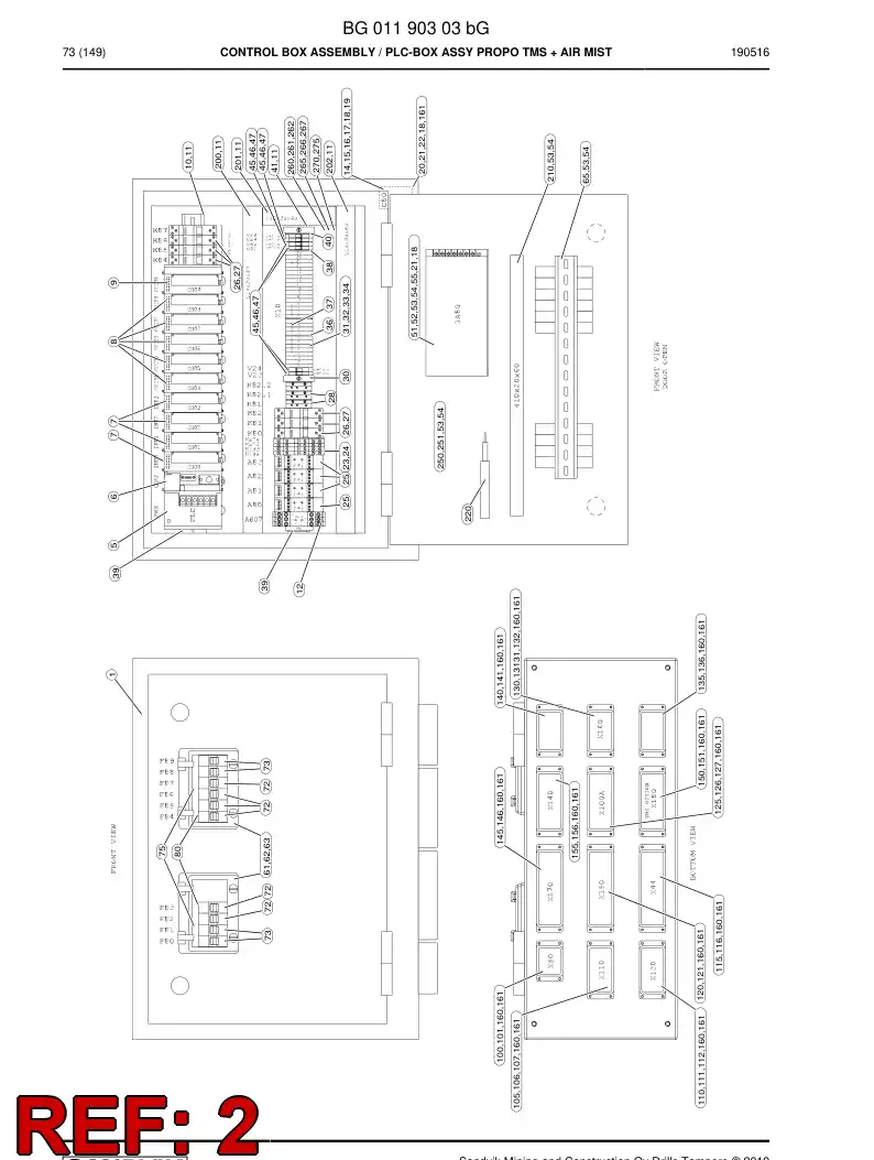 BG01190382a BG 011 903 82a Programmed Electronic Assembly - Sandvik Technical Drawing
