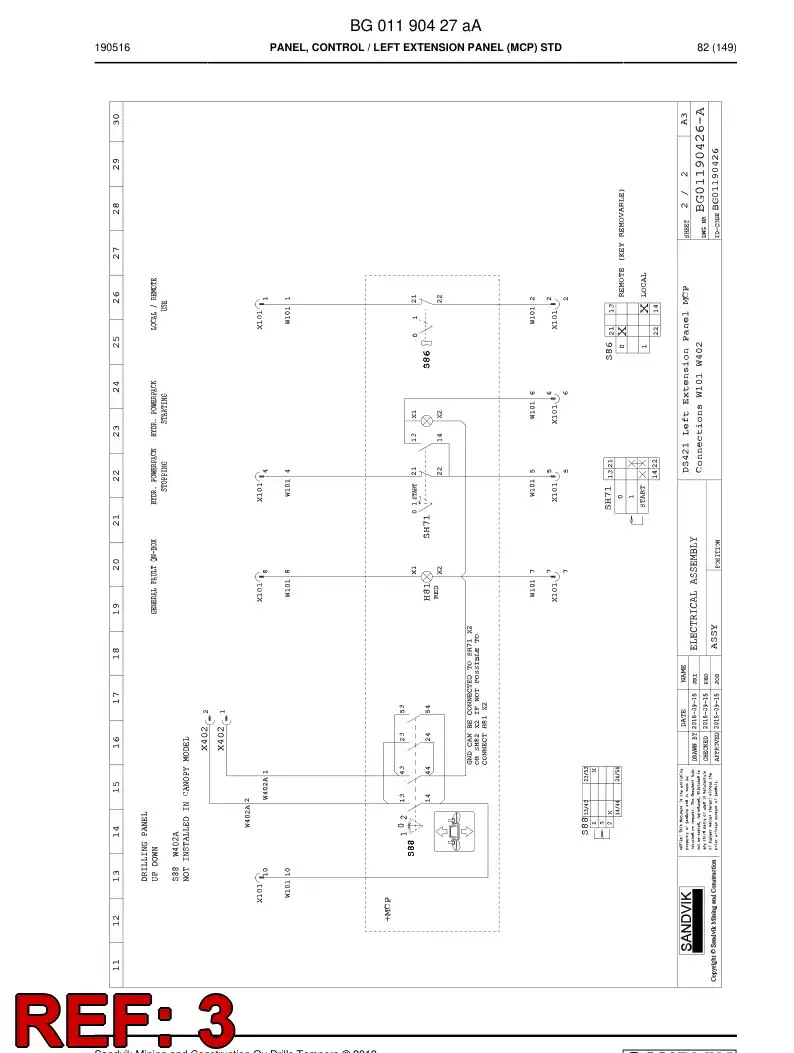 BG01190423a BG 011 904 23a ADESIVO - Sandvik Technical Drawing