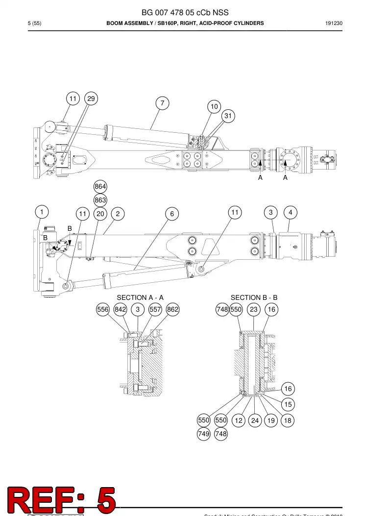 BG01191727a BG 011 917 27a Catalog, Cylinder - Sandvik Technical Drawing