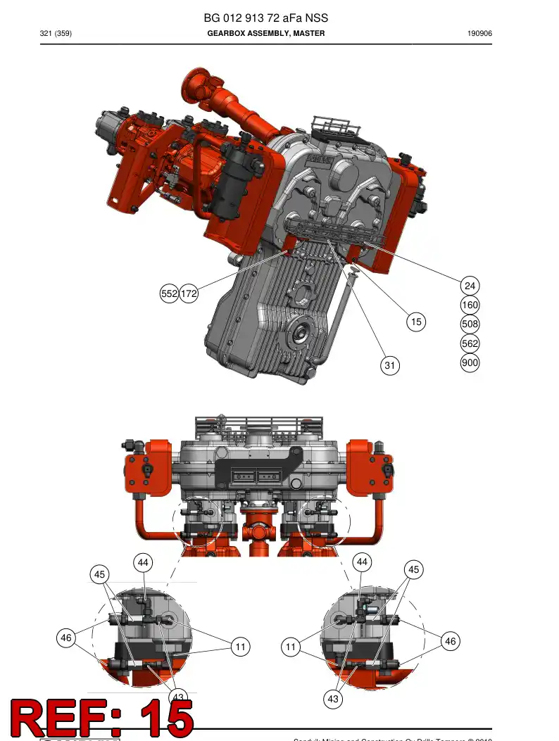 BG01192083a BG 011 920 83a Plate - Sandvik Technical Drawing