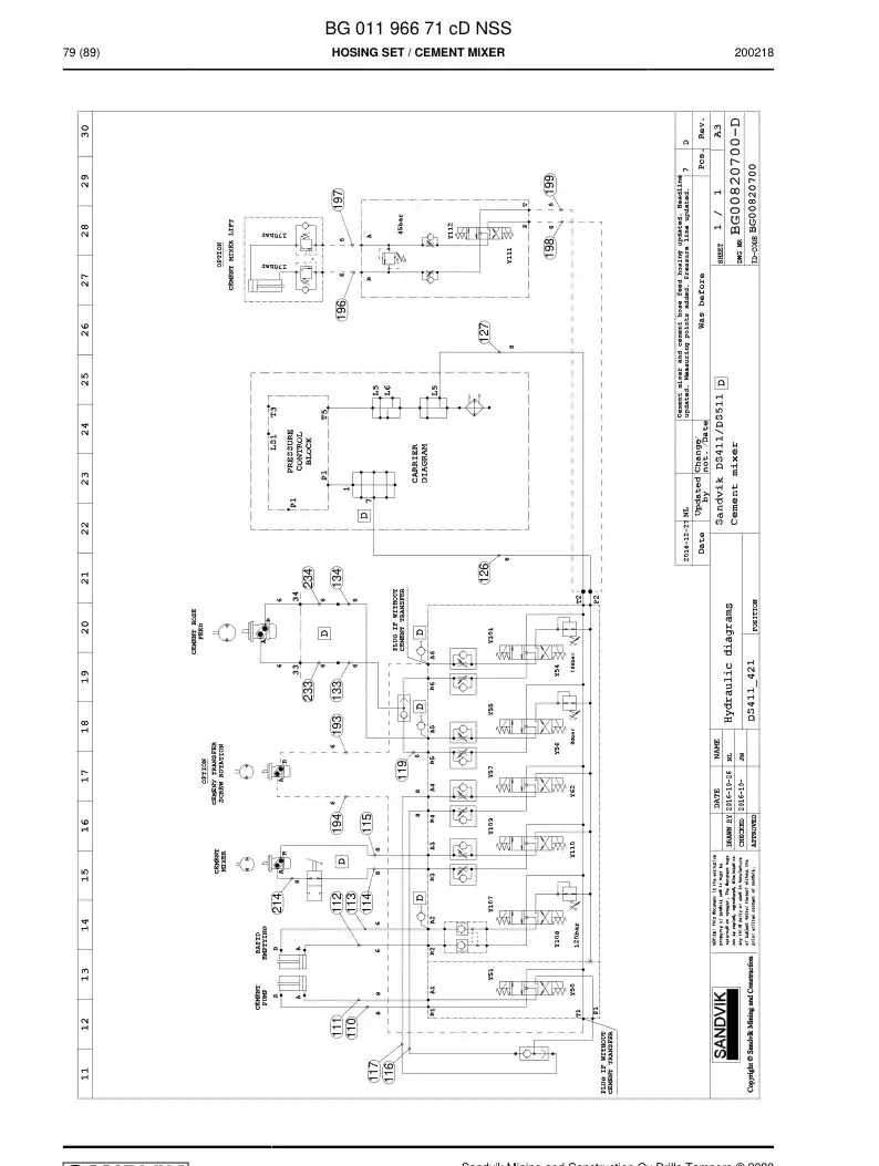 BG01196671c BG 011 966 71c Hosing Set - Sandvik Technical Drawing