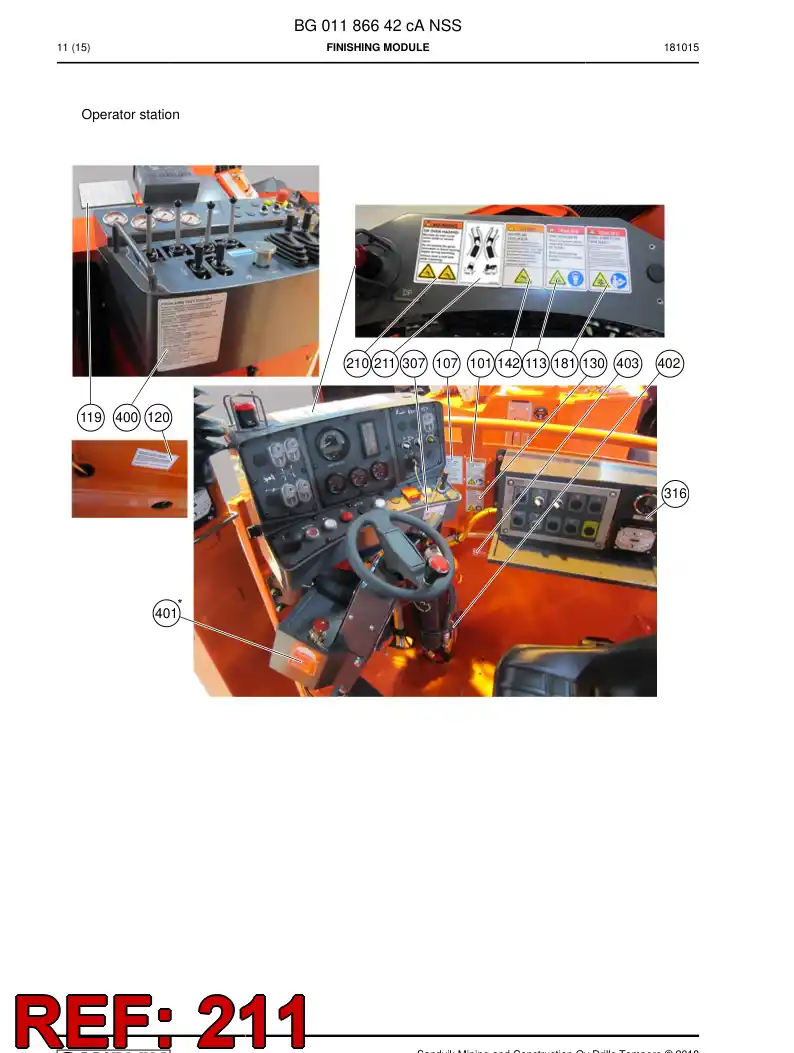 BG01200274a BG 012 002 74a Decal - Sandvik Technical Drawing