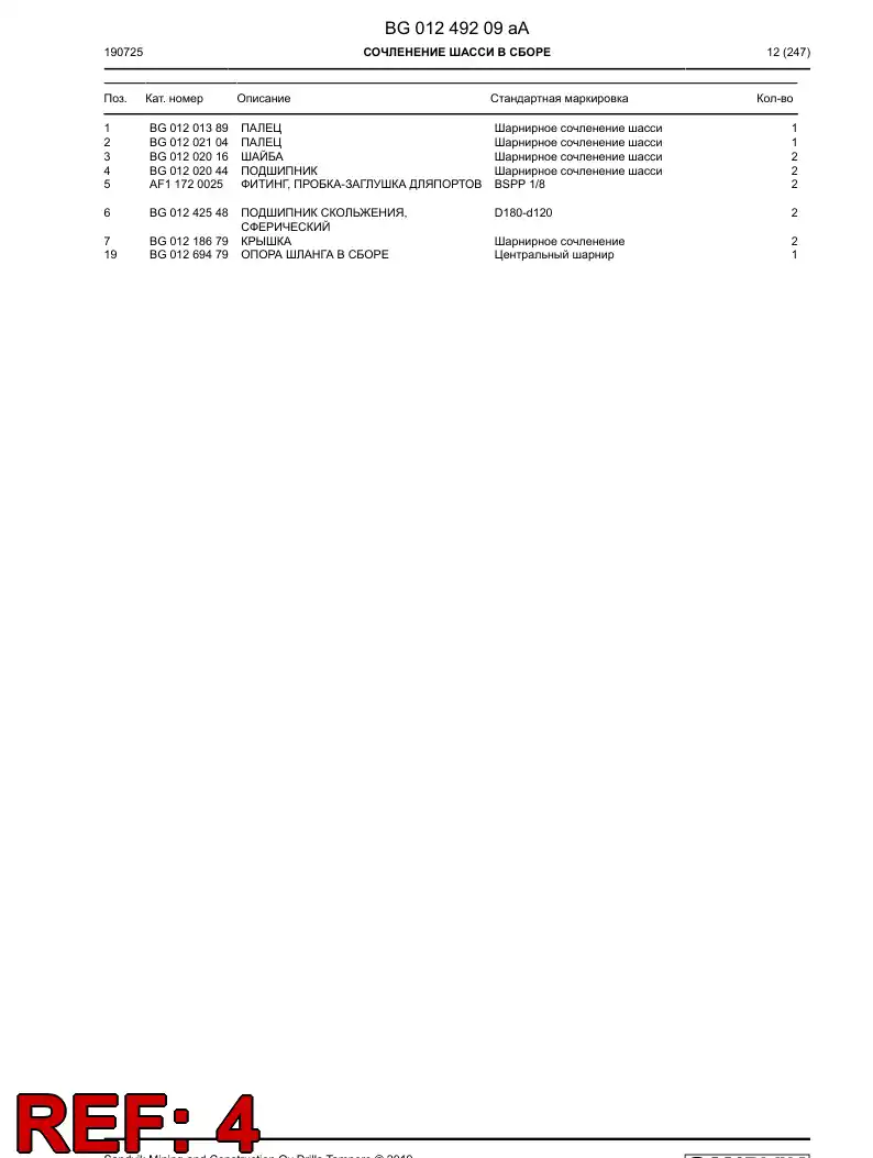 BG01202044a BG 012 020 44a Bearing - Sandvik Technical Drawing