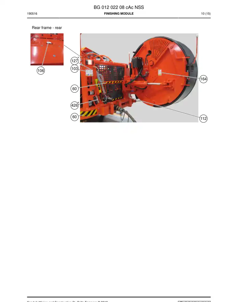 BG01202208c BG 012 022 08c Finishing module - Sandvik Technical Drawing