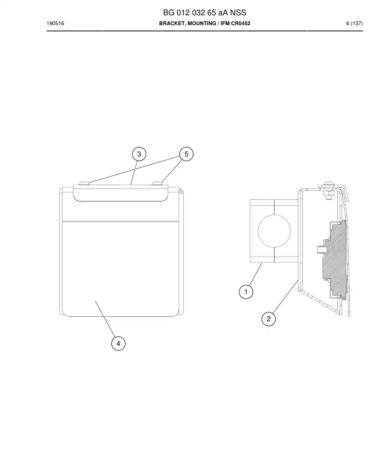 BG01203265a BG 012 032 65a SUPORTE, MONTAGEM - Sandvik Technical Drawing