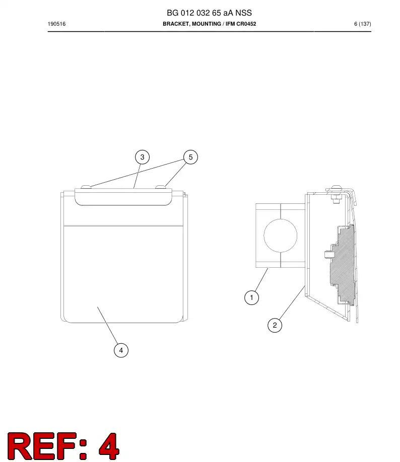 BG01203991a BG 012 039 91a Cover, Plastic - Sandvik Technical Drawing