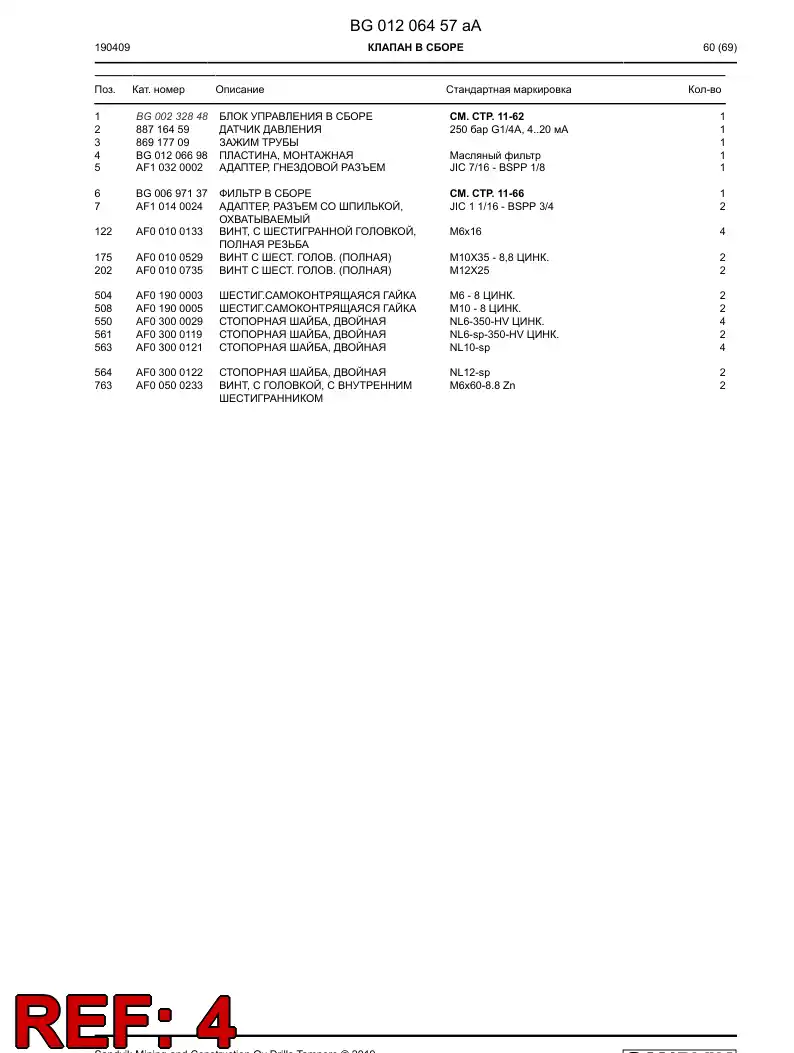 BG01206698a BG 012 066 98a Plate, Mounting - Sandvik Technical Drawing