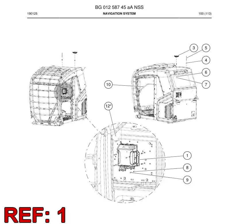 BG01207167a BG 012 071 67a Receiver, GNSS - Sandvik Technical Drawing