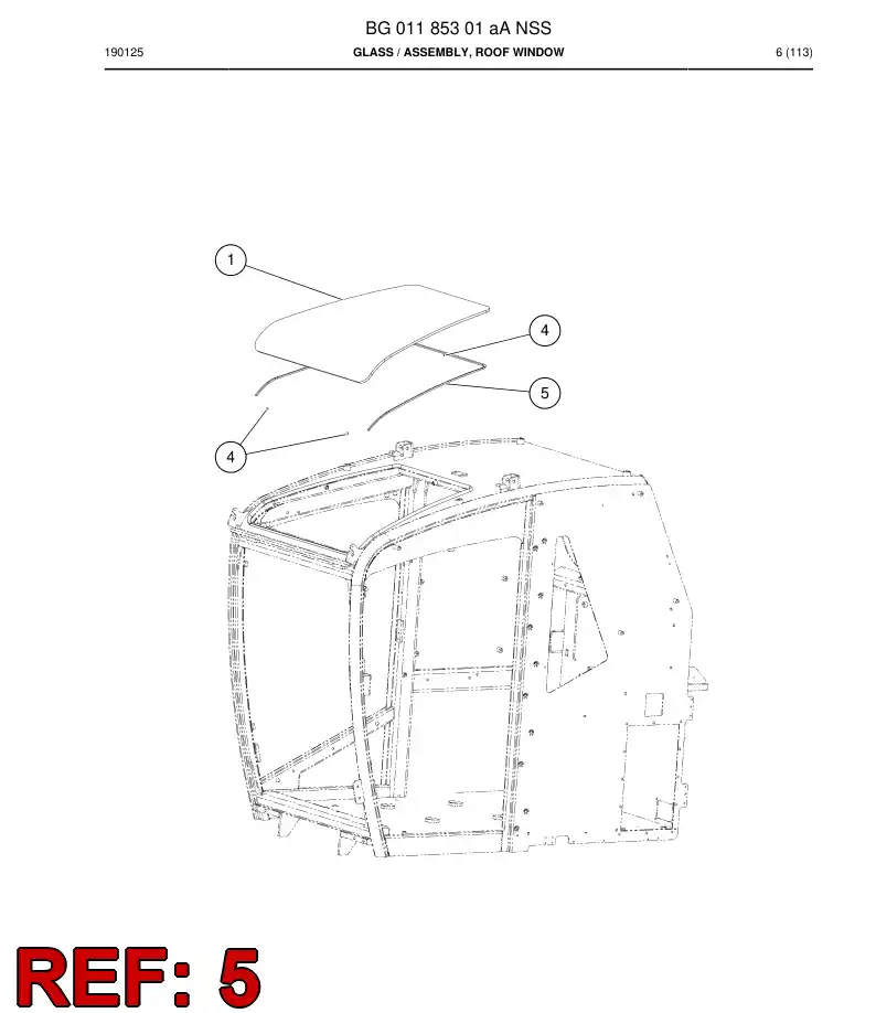 BG01207326a BG 012 073 26a Band, Sealing - Sandvik Technical Drawing