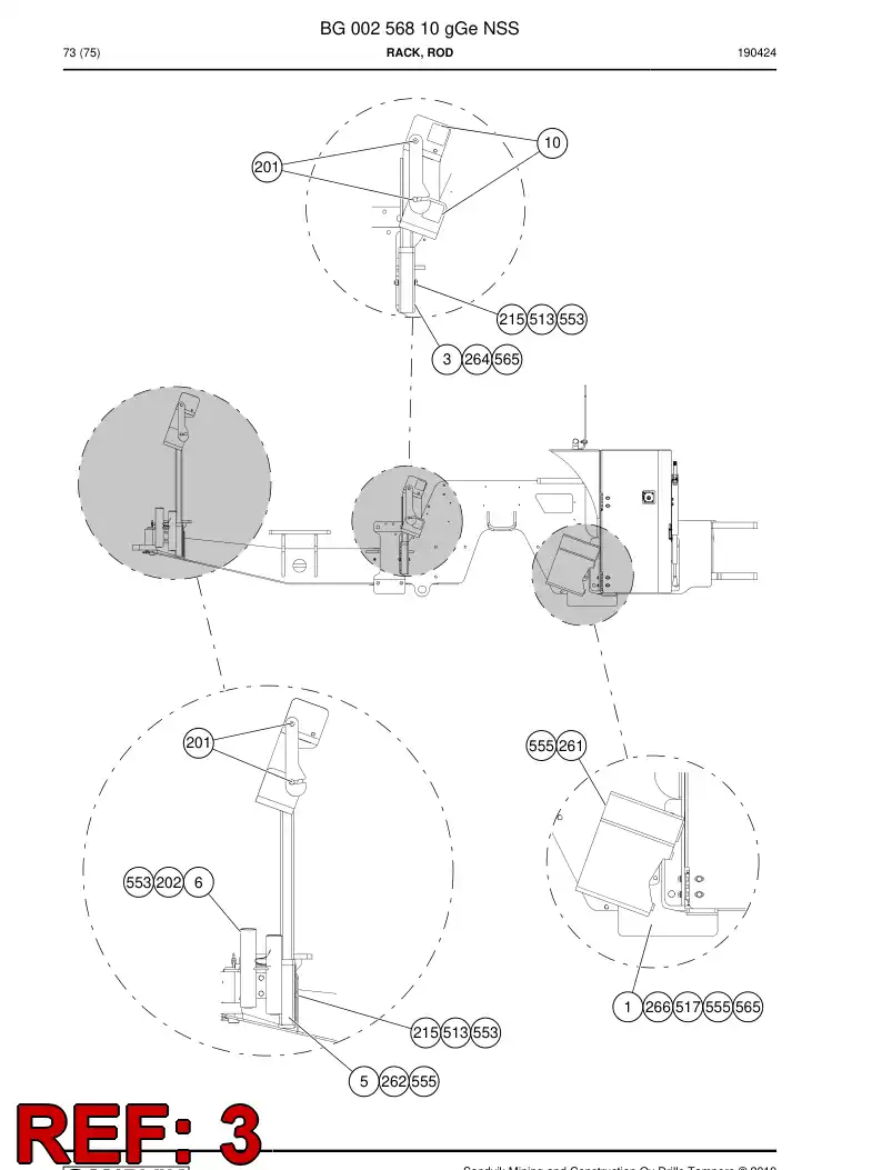 BG01209191a BG 012 091 91a Support - Sandvik Technical Drawing