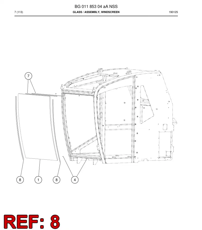 BG01209500a BG 012 095 00a Seal, Rubber - Sandvik Technical Drawing