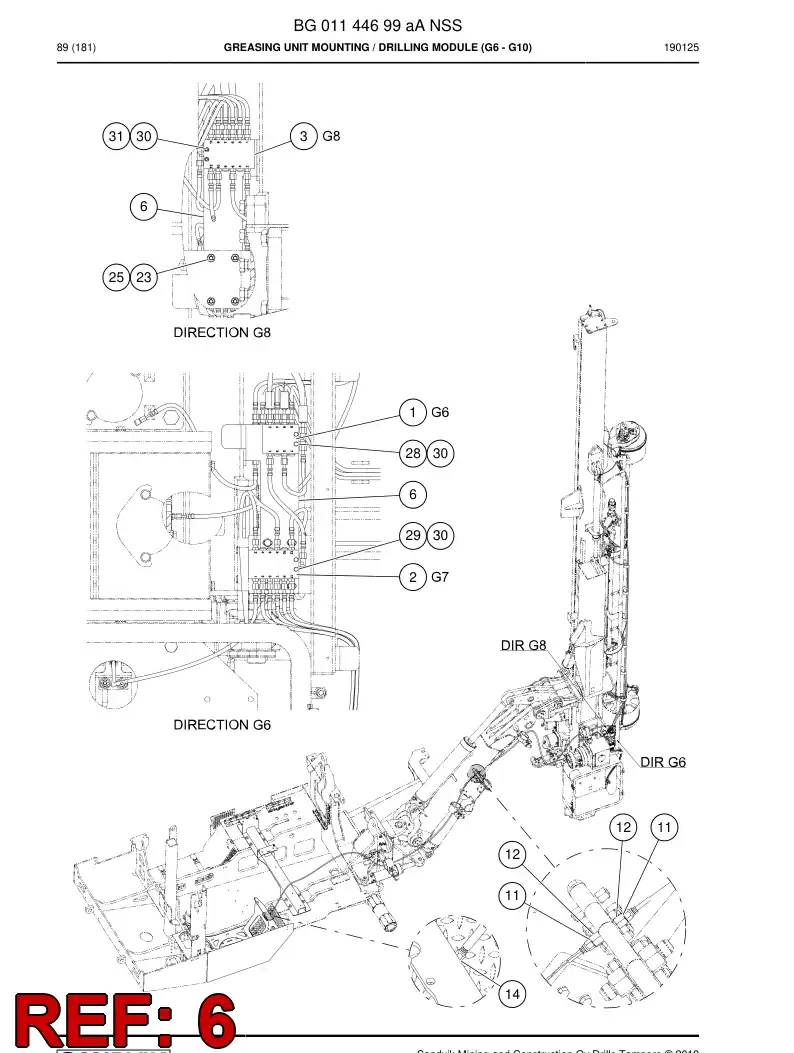 BG01209561a BG 012 095 61a Bracket - Sandvik Technical Drawing