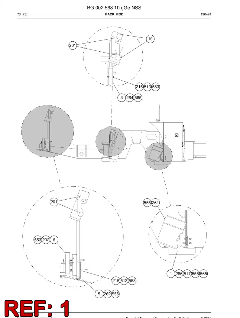 BG01209784a BG 012 097 84a Support - Sandvik Technical Drawing