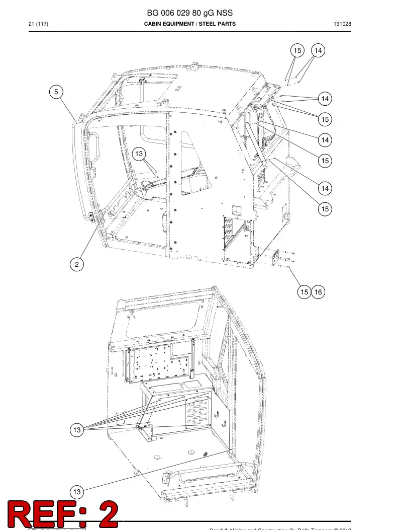 BG01210542a BG 012 105 42a Pipe, Supporting - Sandvik Technical Drawing