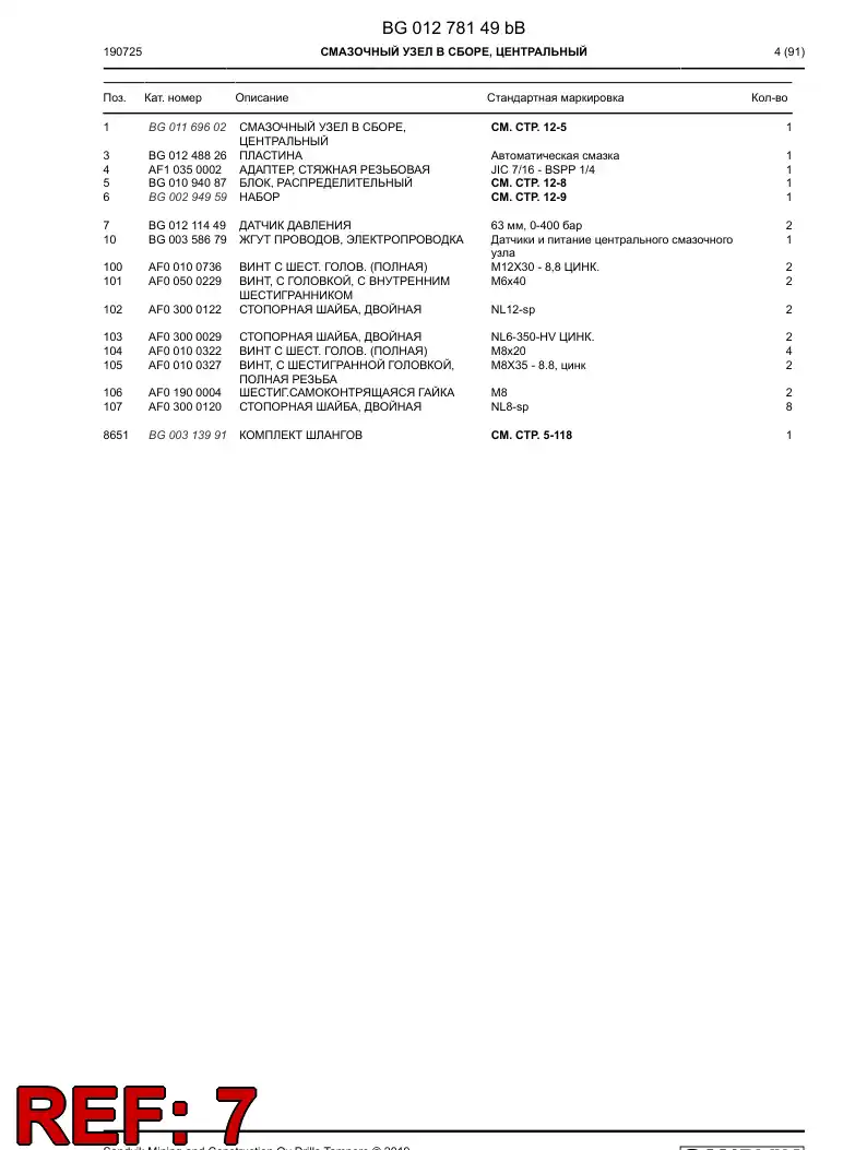 BG01211449a BG 012 114 49a Gauge, Pressure - Sandvik Technical Drawing
