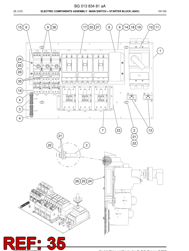 BG01213030a BG 012 130 30a Accessories, Circuit Breaker - Sandvik Technical Drawing