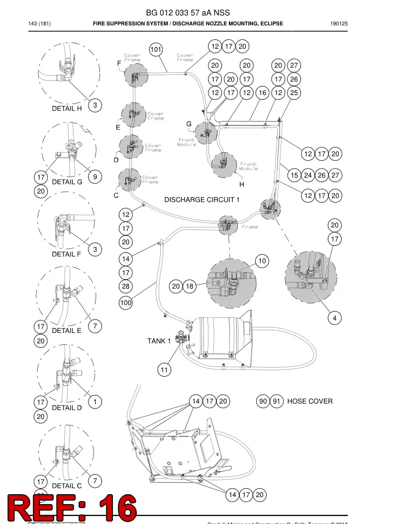 BG01214483a BG 012 144 83a Bracket - Sandvik Technical Drawing