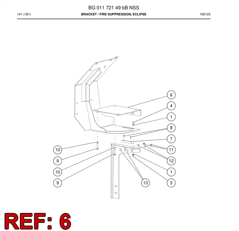 BG01214778a BG 012 147 78a Bracket - Sandvik Technical Drawing