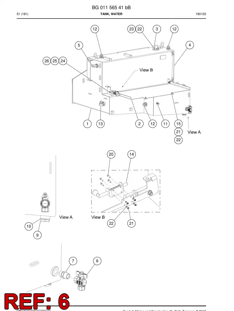 BG01214858a BG 012 148 58a Valve, Ball - Sandvik Technical Drawing