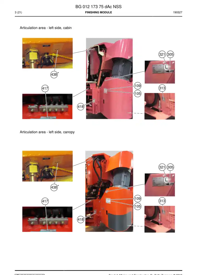 BG01217375d BG 012 173 75d Finishing module - Sandvik Technical Drawing