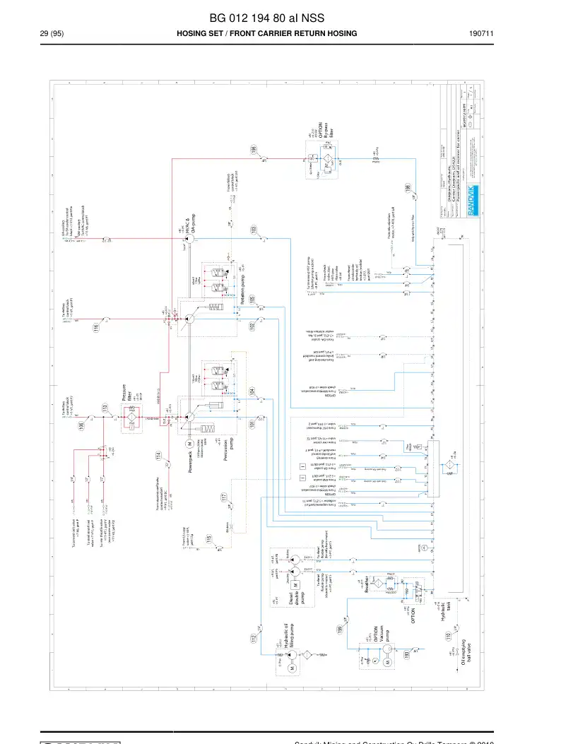 BG01219480a BG 012 194 80a Hosing Set - Sandvik Technical Drawing
