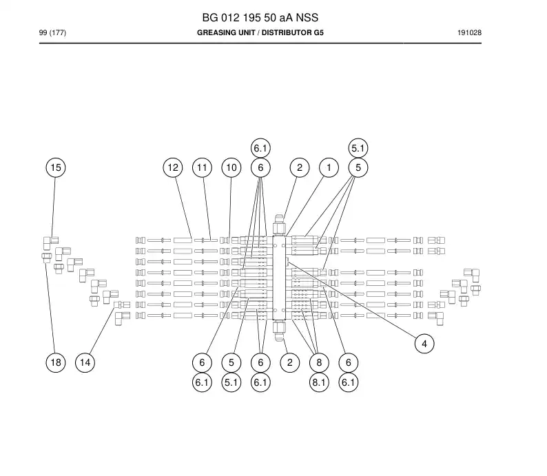 BG01219550a BG 012 195 50a Greasing Unit - Sandvik Technical Drawing