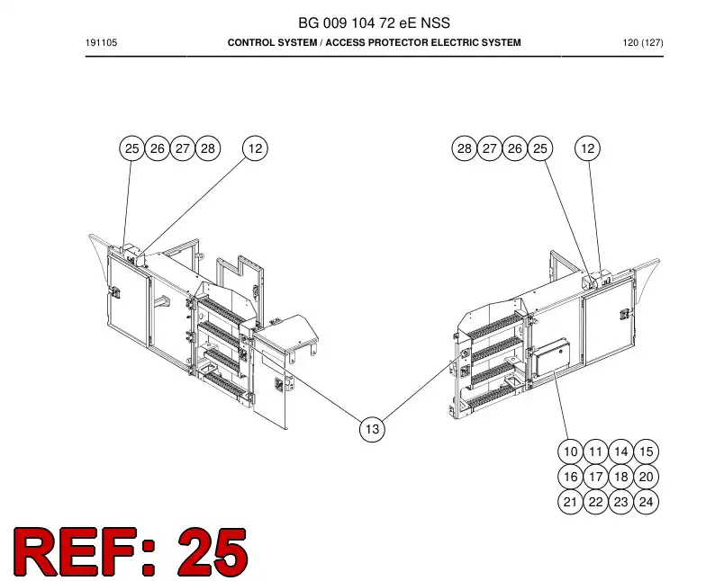 BG01221455a BG 012 214 55a Light, Warning - Sandvik Technical Drawing