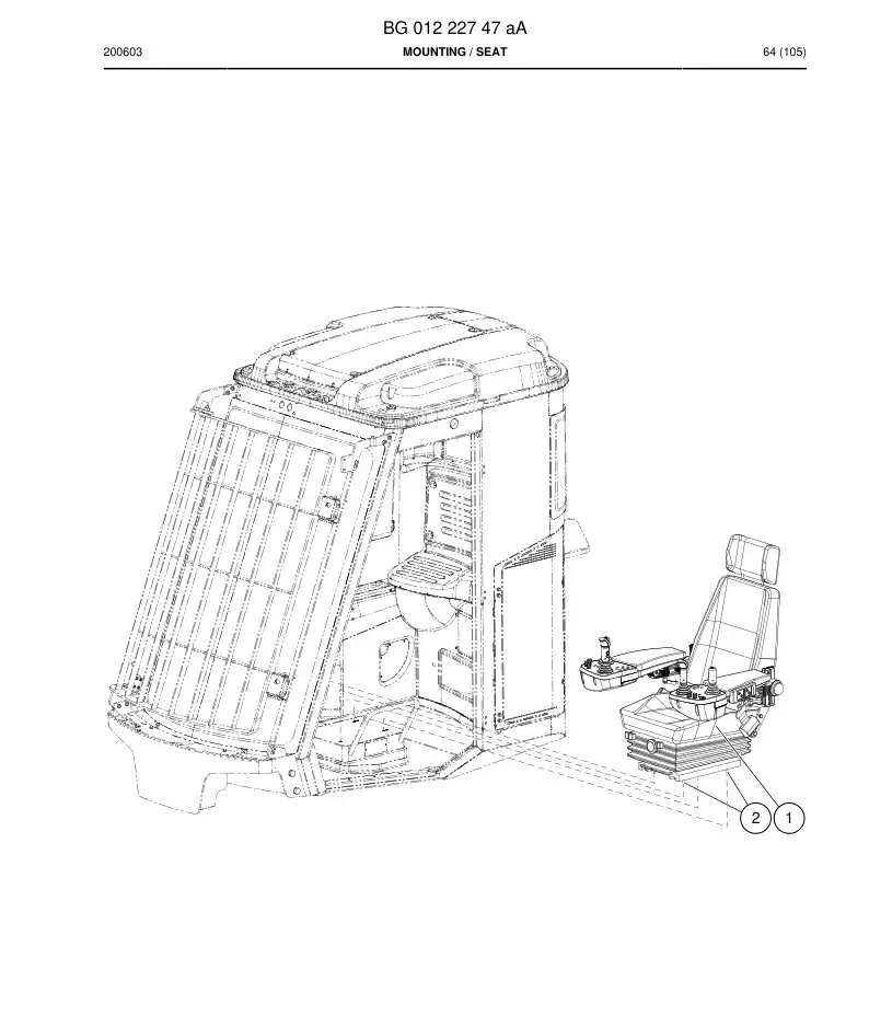 BG01222747a BG 012 227 47a Mounting - Sandvik Technical Drawing