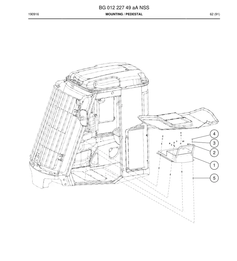 BG01222749a BG 012 227 49a Mounting - Sandvik Technical Drawing