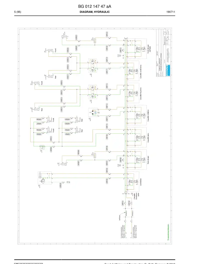 BG01222858b BG 012 228 58b Hosing Set - Sandvik Technical Drawing