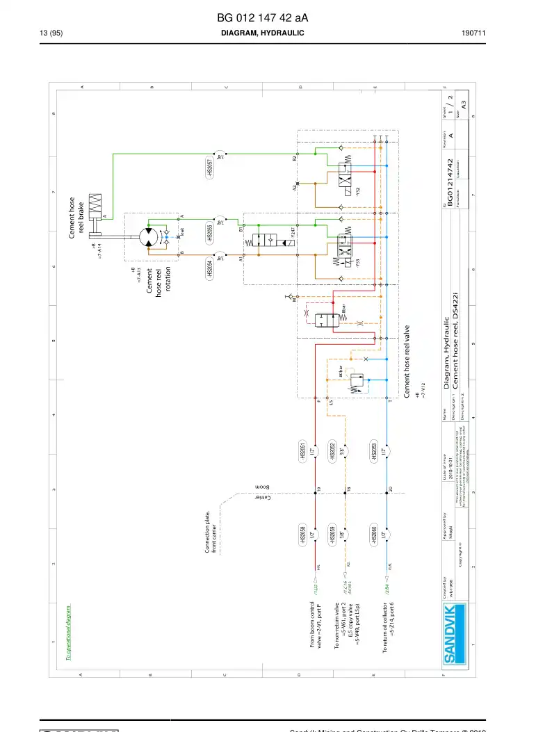 BG01223716a BG 012 237 16a Hosing Set - Sandvik Technical Drawing