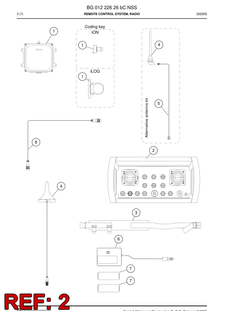 BG01224110a BG 012 241 10a Receiver - Sandvik Technical Drawing