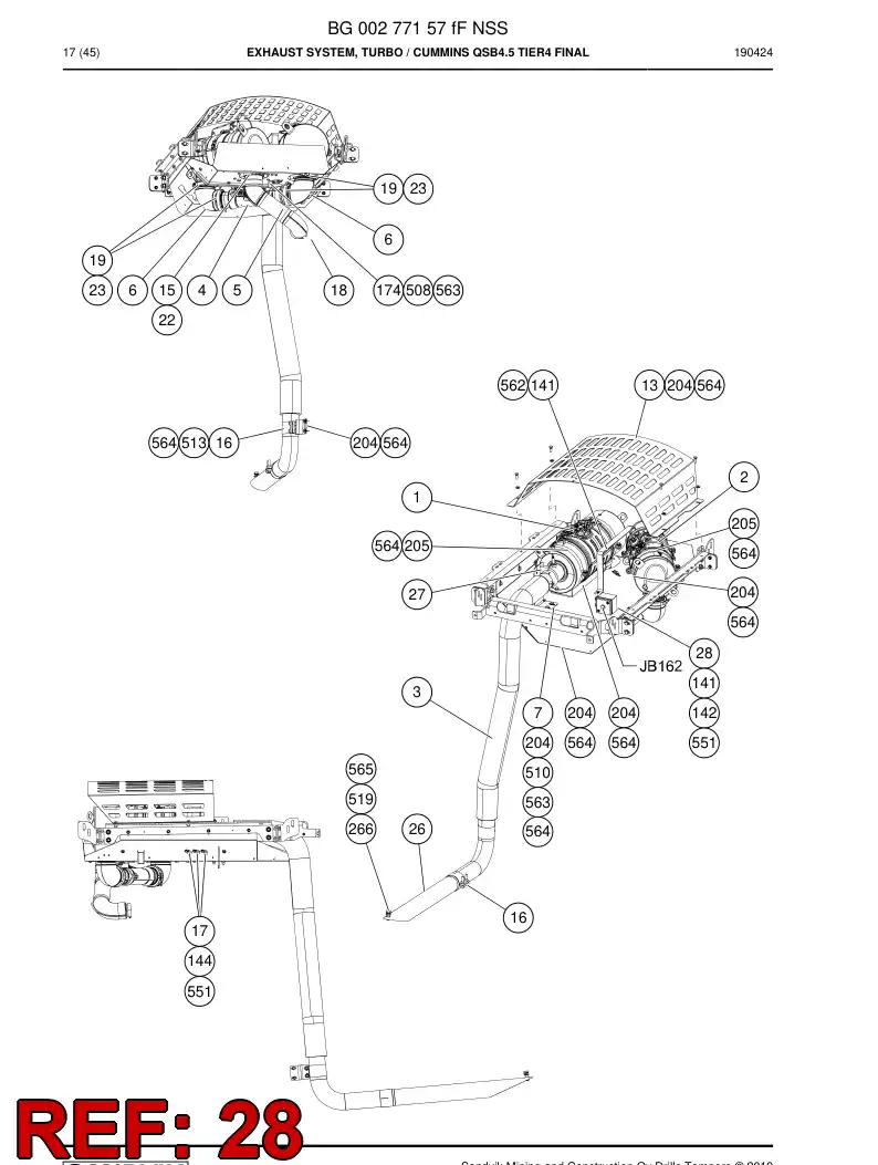 BG01225338a BG 012 253 38a Bracket - Sandvik Technical Drawing