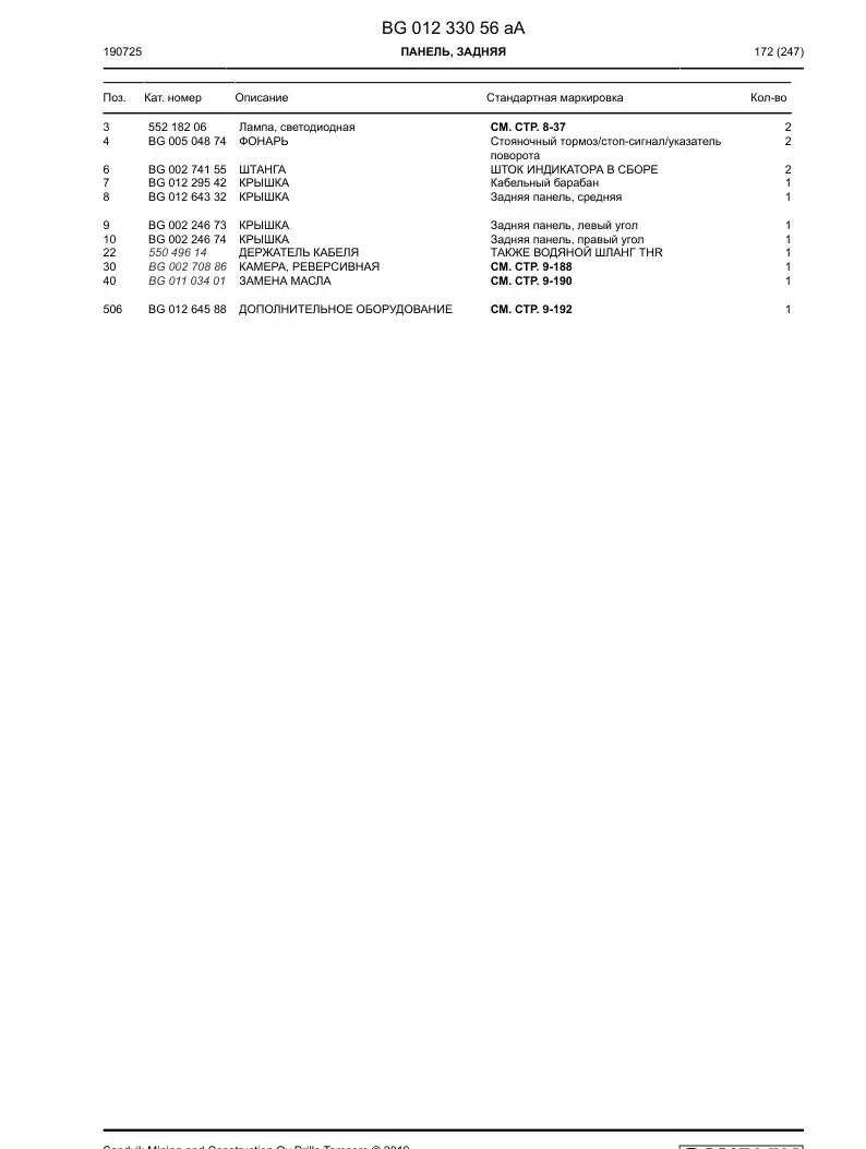 BG01233056a BG 012 330 56a PRING, REAR - Sandvik Technical Drawing