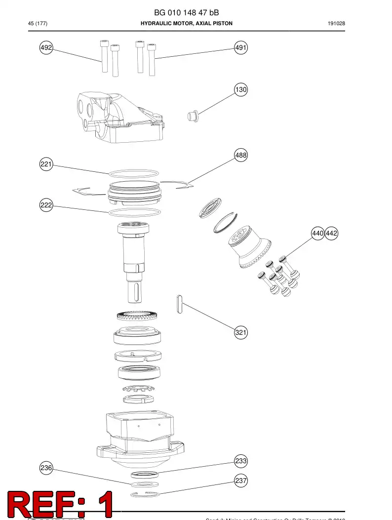 BG01234638a BG 012 346 38a Seal Kit - Sandvik Technical Drawing