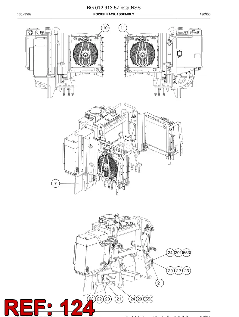 BG01235394a BG 012 353 94a Harness, Wiring - Sandvik Technical Drawing