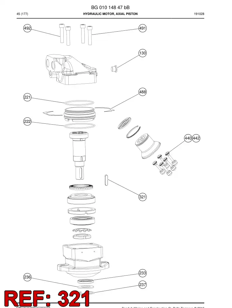 BG01236408a BG 012 364 08a Spline - Sandvik Technical Drawing