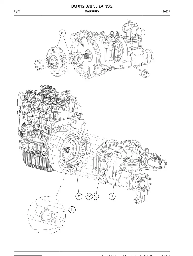 BG01237856a BG 012 378 56a Mounting - Sandvik Technical Drawing