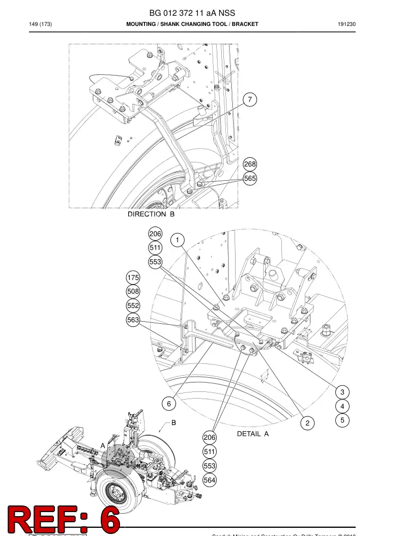 BG01238228a BG 012 382 28a Bracket - Sandvik Technical Drawing