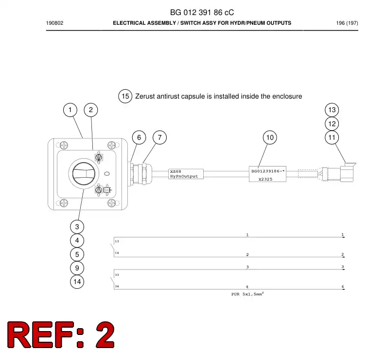 BG01239184b BG 012 391 84b Decal - Sandvik Technical Drawing